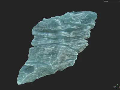 Low poly Cliff Formation Iceberg Low-poly 3D model