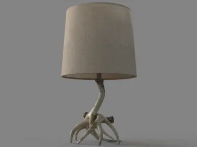Antlers Table Lamp 3D model