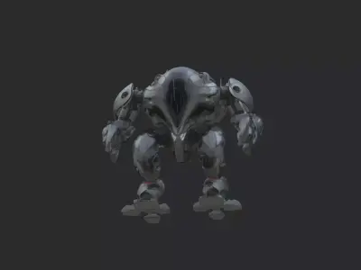 Armored Sci-Fi Combat Exosuit 3D model