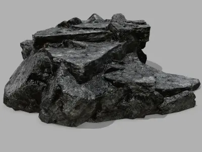 Stair rock Low-poly 3D model purchase