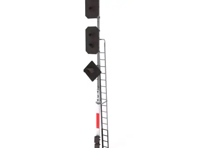 Train Traffic Light 18 3D model