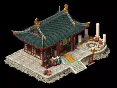 Peach Blossom Island - Blacksmithing House 23 3D model
