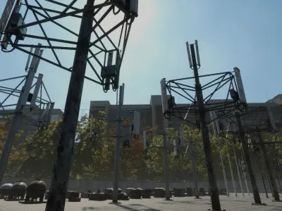 HQ Rooftop Props Collection - PBR Low-poly 3D model