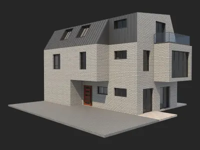 Brick House 10 3D model