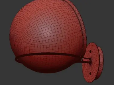 The Globo wall light with glass globe 3D model