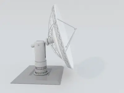 Satellite Dish Low-poly 3D model get