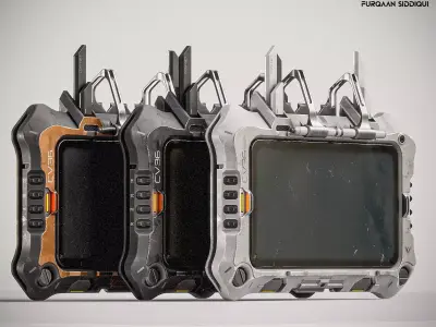 Sci-fi Controller V36 Data Pad PBR Low-poly 3D model