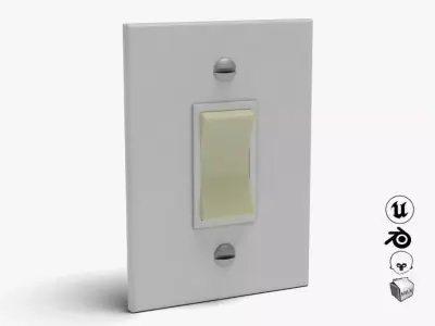 Phosphorescent Light Switch Low-poly 3D model