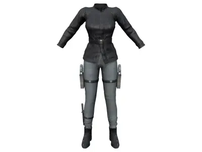 Agent 13 Full Outfit Low-poly 3D model