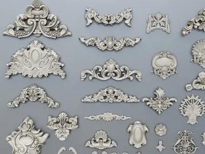  40 baroque ornaments 
