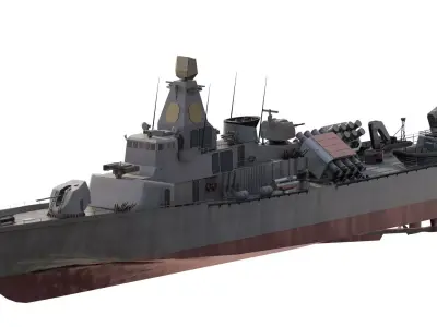 US NAVY GUIDED MISSILE PATROL BOAT 3D model