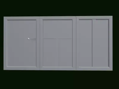 Modular Architectural Window Set Low-poly 3D model