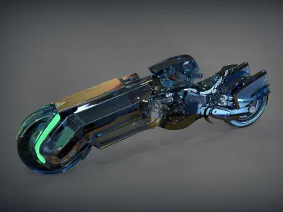 Dynasty futuristic motorcycle 3D model