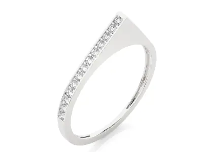 Light Minimalist Diamond Ring 3D print model