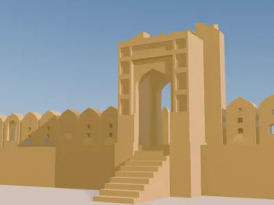 Hajiganj Fort Free 3D model