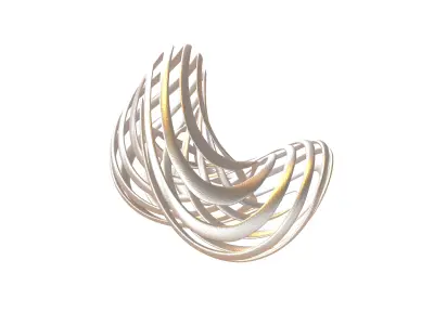 Abstract Ring Sphere v1 002 Low-poly 3D model