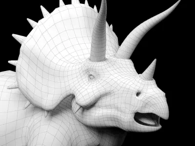 Triceratops dinosaur Low-poly 3D model