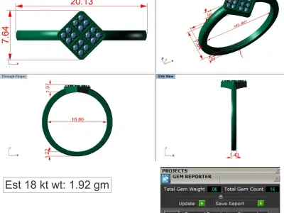  Ring Super Light Wet lot40 3D print model