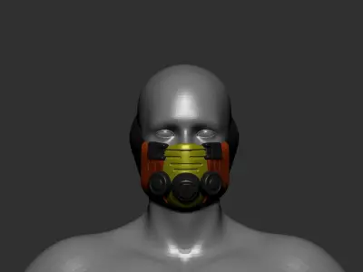 helmet high poly sculpt 3d printable  3D model 70