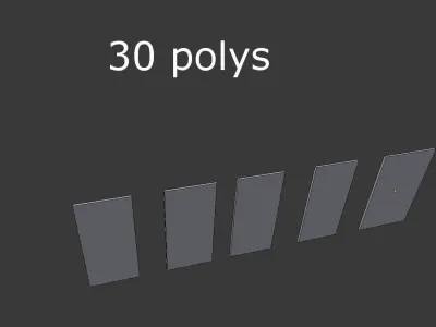 low poly doors pack 2 Low-poly 3D model