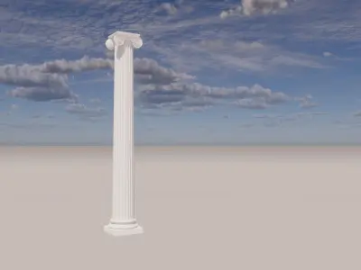 Ionic Column British Museum 3D model
