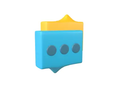Chat Icon v2 001 Low-poly 3D model