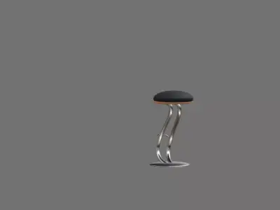 Modern Cafe Exterior and Interior 3D Model Low-Poly Game Asset Low-poly 3D model