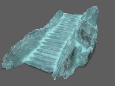 Ice Stairs Low-poly 3D model