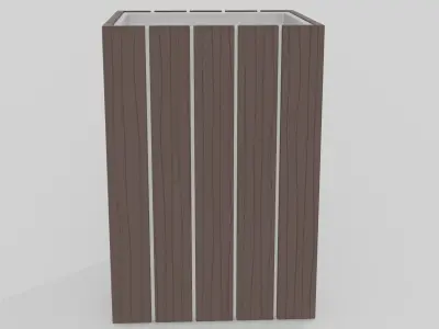 Outdoor Trash Can 2 Free low-poly 3D model