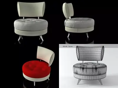 Mutabilis four different chairs 3D model