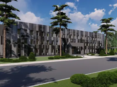 3D model of a public building 3D model