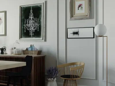 Scandinavian-style interior 3D model