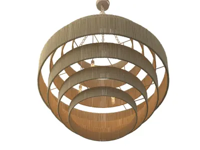 Palecek Everly Pendant Rope Lamp 3D model