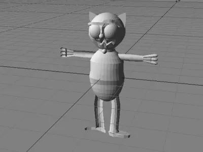 Cartoon Animal Cat 3D model