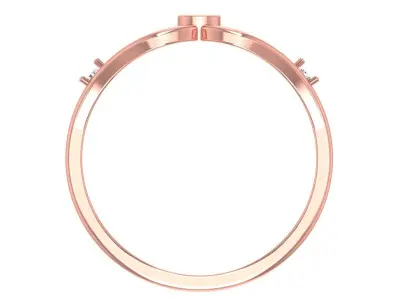 Solitaire Women Light Weight Band Ring 3D print model order