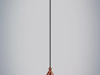 luminaire dining table or outside with detailed 60wlamps 3D model