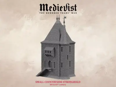 Small countryside keep 14th and 15th centuries 3D print model