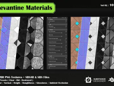 30 High quality Levantine material SBS and SBSAR files 3D model