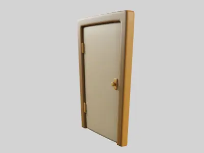 Cartoon Door 1b 3D model