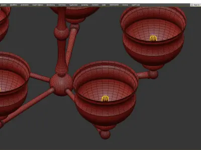  Z Lite Sterling Collection 5 Light Chandelie Low-poly 3D model