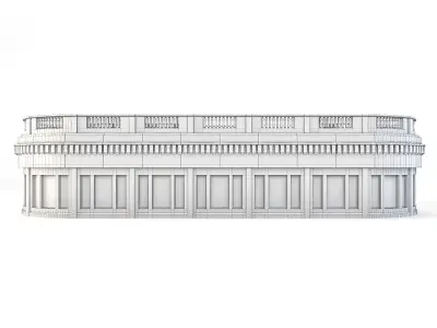 Tenement Building Roof Floor Low-poly 3D model