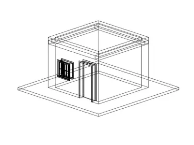 4x4m Revit Room 3D model