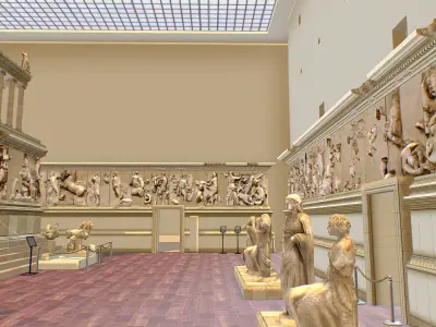Pergamon Museum Altar Ishtar Gate Mshatta Facade 3d models Low-poly 3D model