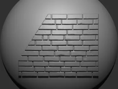 Bricks Pattern VDM Brushes with Obj and Fbx 3D model
