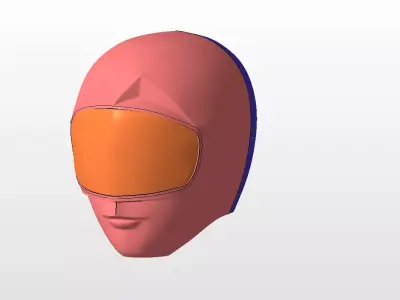 Power Rangers Zeo Chouriki Sentai Ohranger Helmet Set 1 to Gold 3D print model