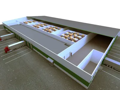 Vegetable store Hangar base 3D model