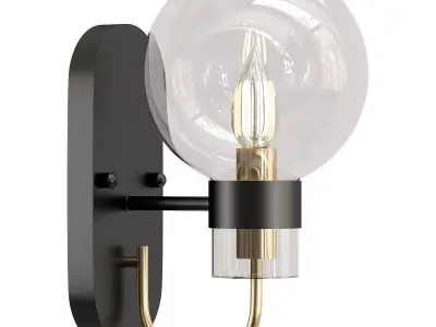 Mohave-LSP-8399 wall light with glass globe 3D model