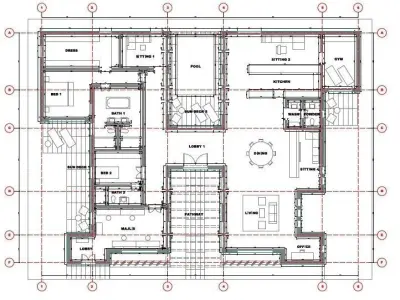 Guest House Concept 3D model