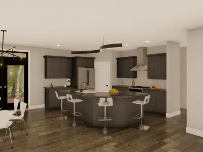 House - Bungalow - Triple Garage Free 3D model