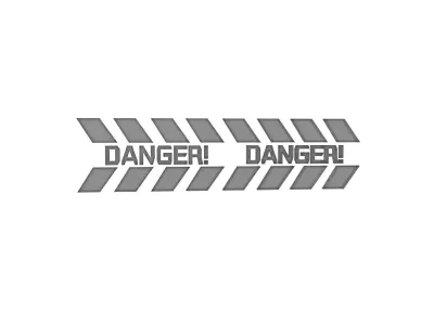 Cyberpunk Future Danger Sign v1 024 Low-poly 3D model